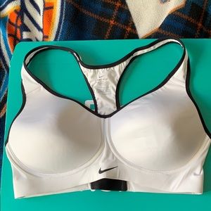 White Nike sports bra